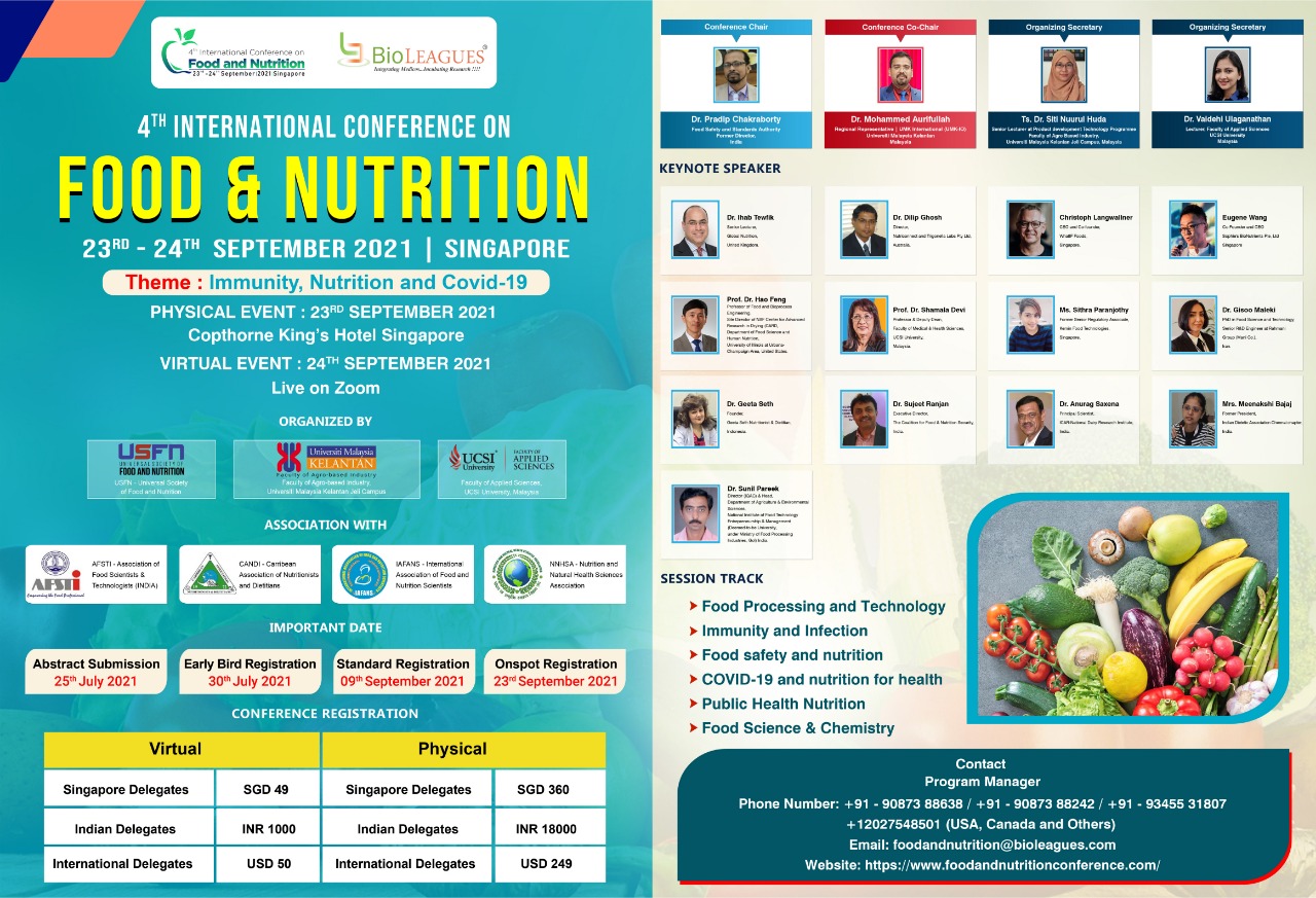 4TH INTERNATIONAL CONFERENCE ON FOOD & NUTRITION